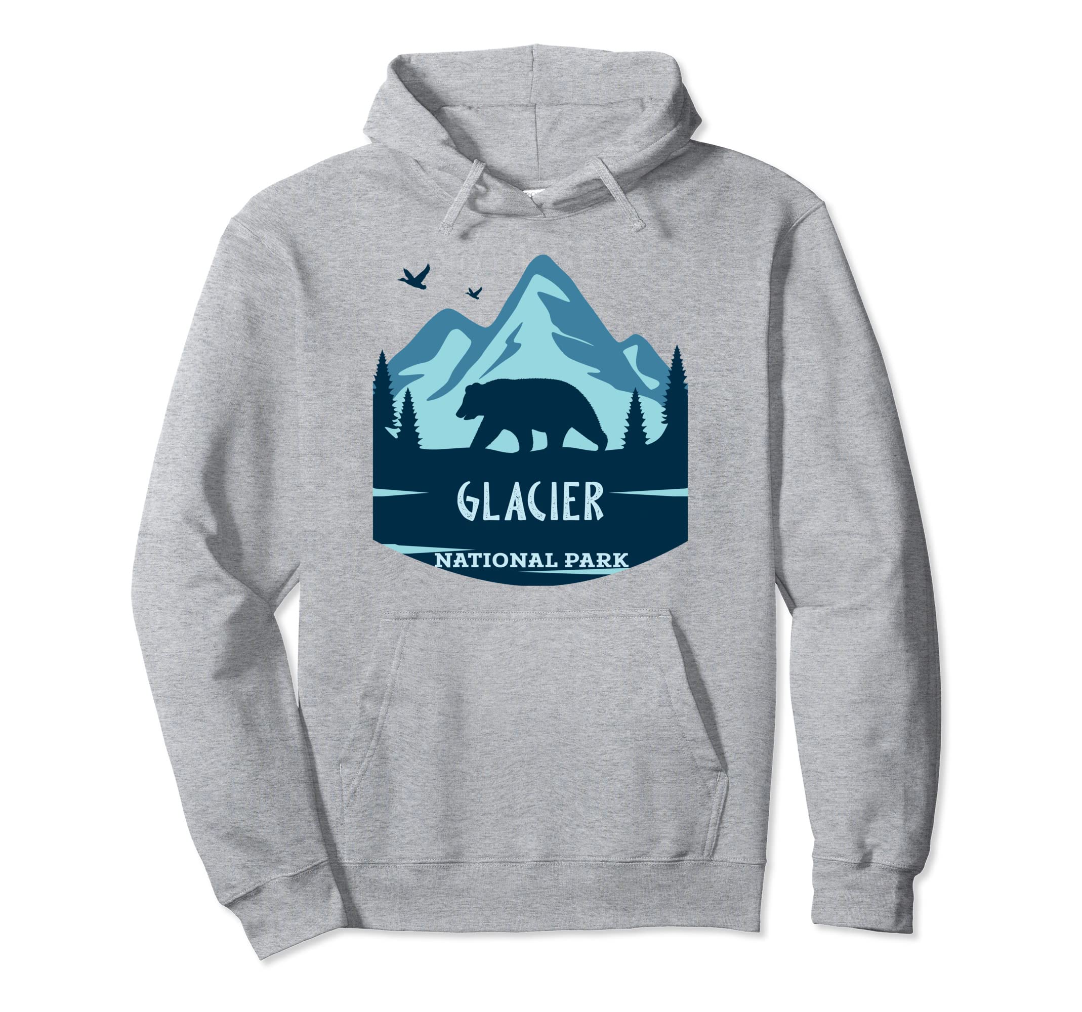 Grizzly Bear Montana Glacier National Hoodie - Casual Everyday Wear Unisex - T-Shirt, Sweatshirt, Hoodie