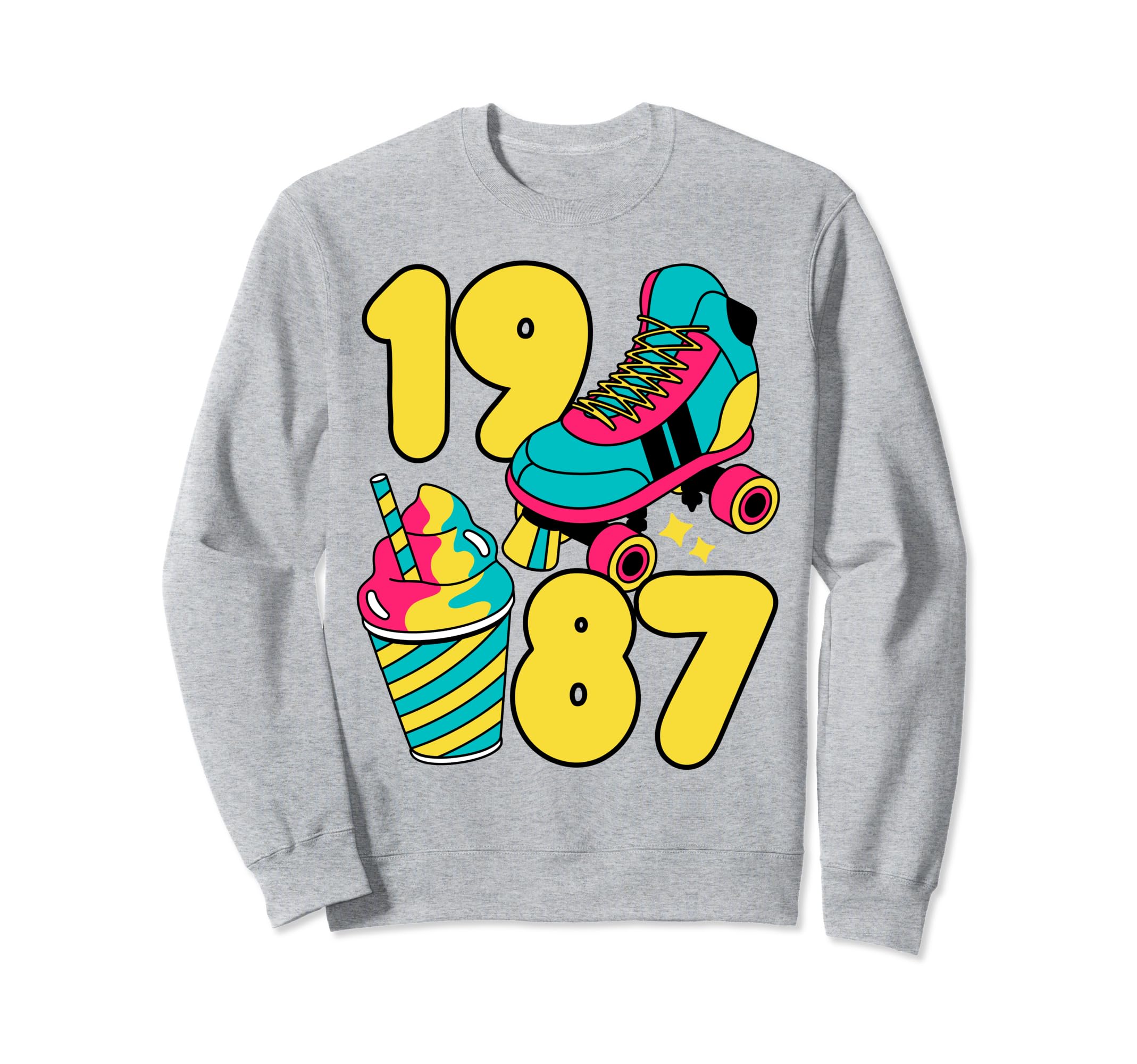 1987 Roller Skates Sweet Treats Sweatshirt - Fun Novelty Design for Adults - T-Shirt, Sweatshirt, Hoodie