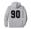 Number 90 Backside 80S 90S Team Jersey Hoodie - Custom Art Print Men Women - T-Shirt, Sweatshirt, Hoodie