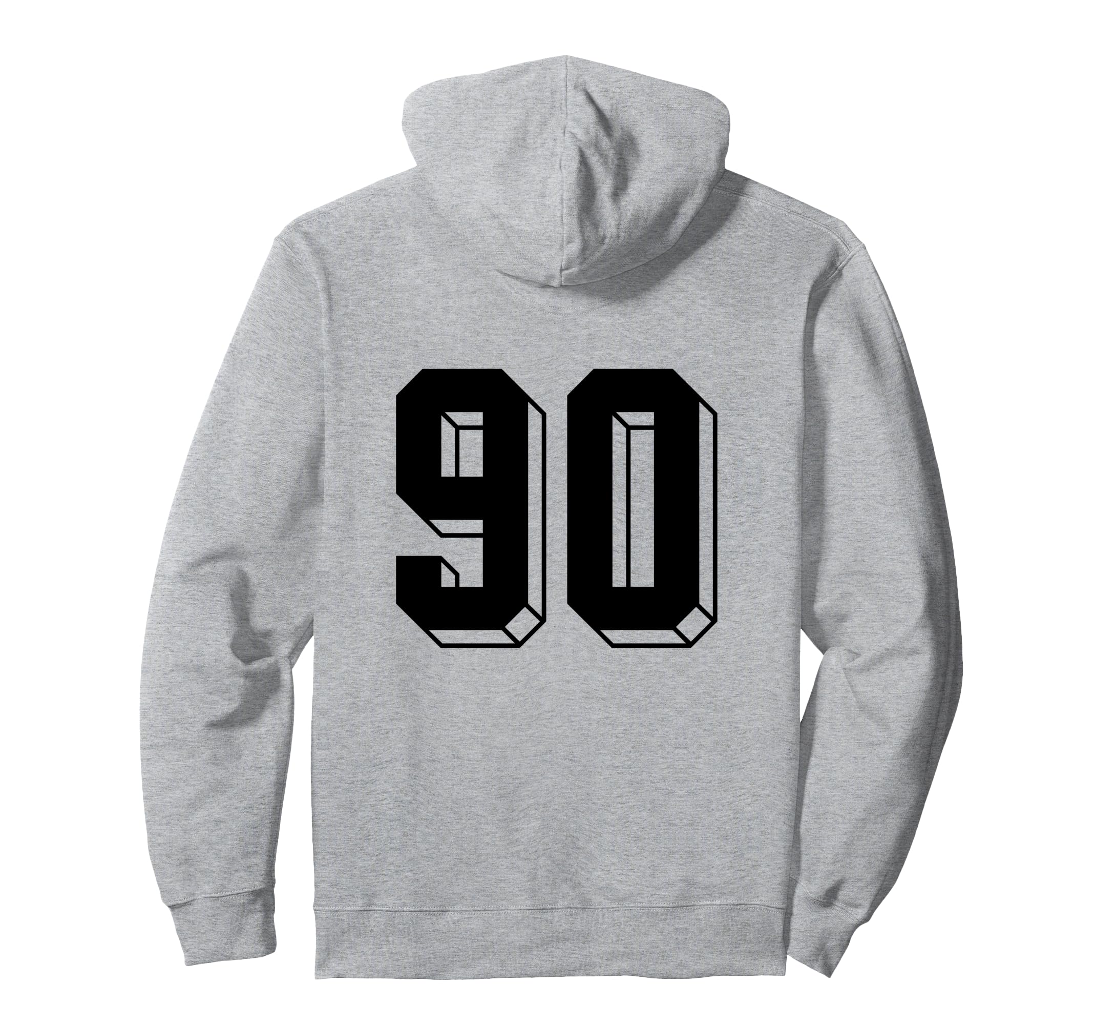 Number 90 Backside 80S 90S Team Jersey Hoodie - Custom Art Print Men Women - T-Shirt, Sweatshirt, Hoodie