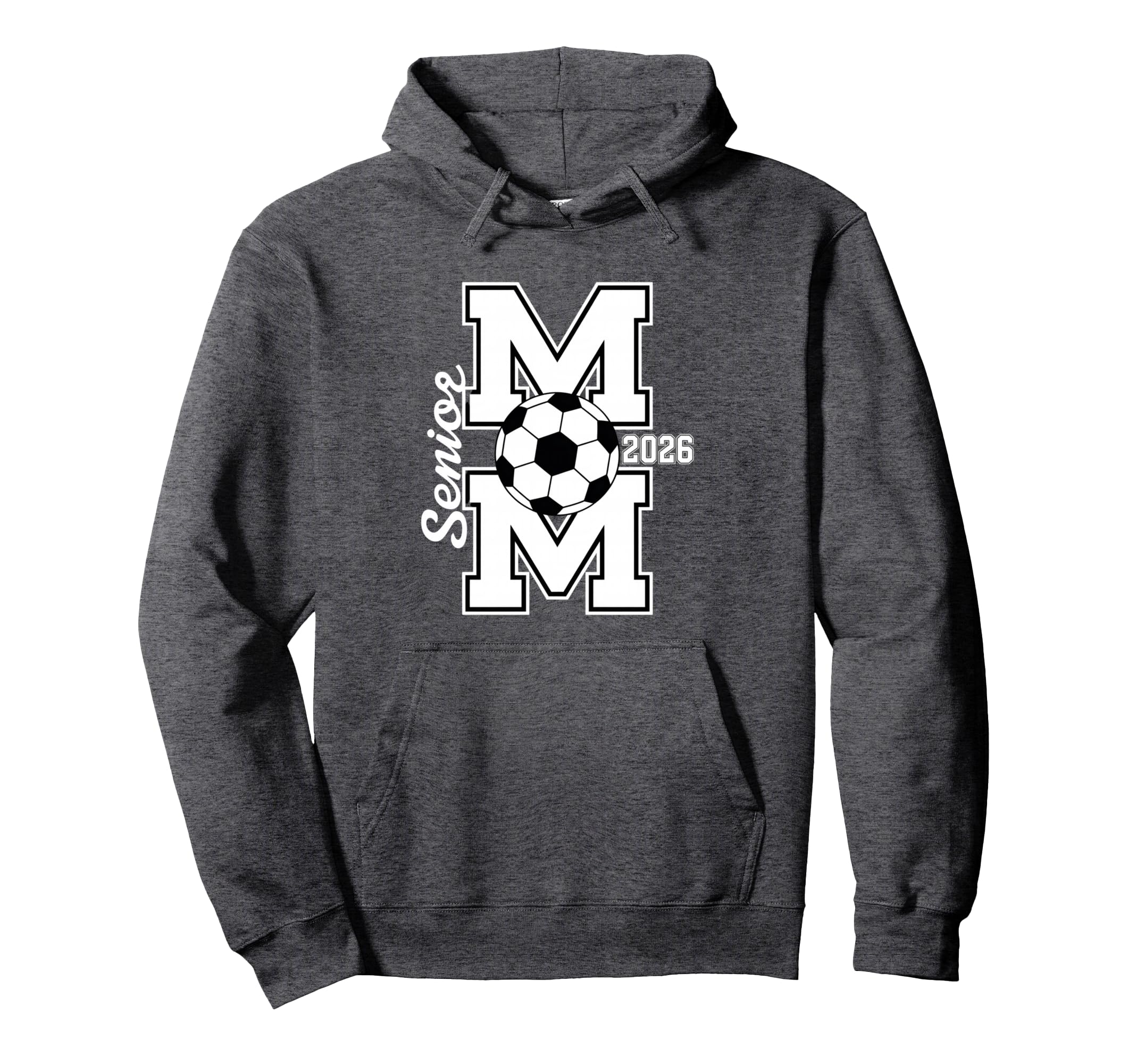 Senior Mom Soccer 2026 Graduate Hoodie - Aesthetic Graphic for Adults - T-Shirt, Sweatshirt, Hoodie