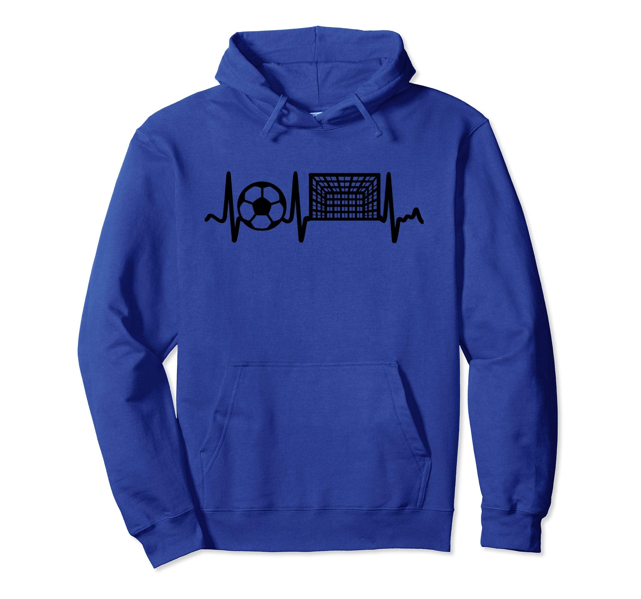 Black Soccer Heartbeat Goal And Soccer Hoodie - Custom Art Print Men Women - T-Shirt, Sweatshirt, Hoodie