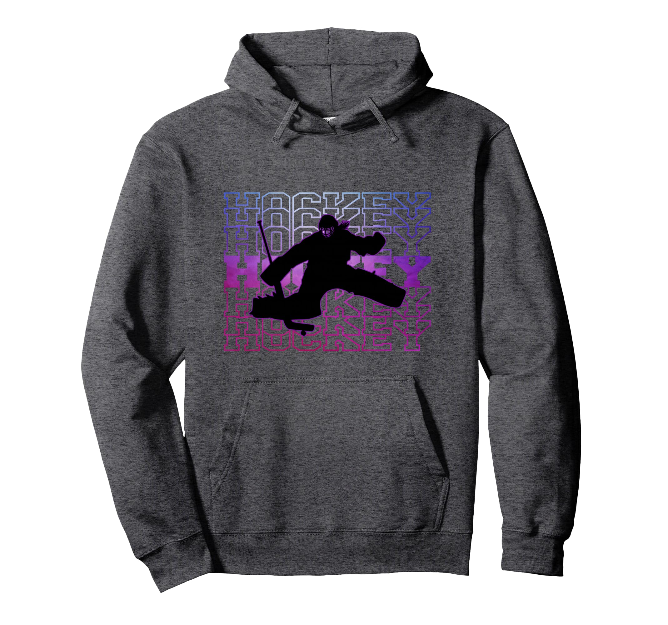 Hockey Goalie Fun Hockey Players Hoodie - Graphic Print for Adults - T-Shirt, Sweatshirt, Hoodie