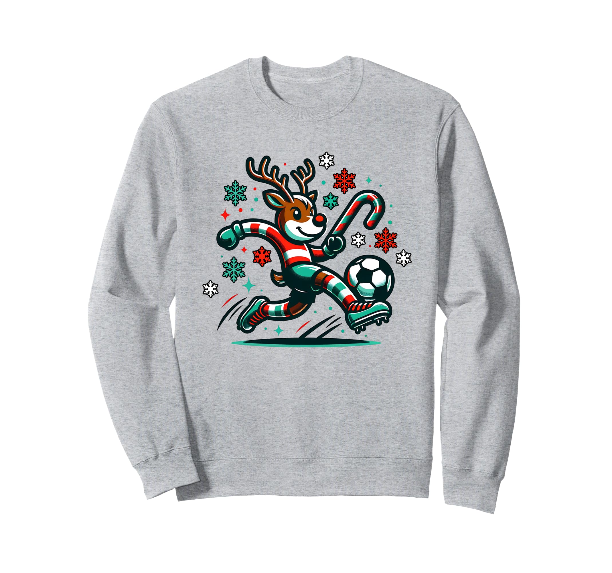 Reindeer Playing Soccer Sports Sweatshirt - Custom Art Print Unisex - T-Shirt, Sweatshirt, Hoodie