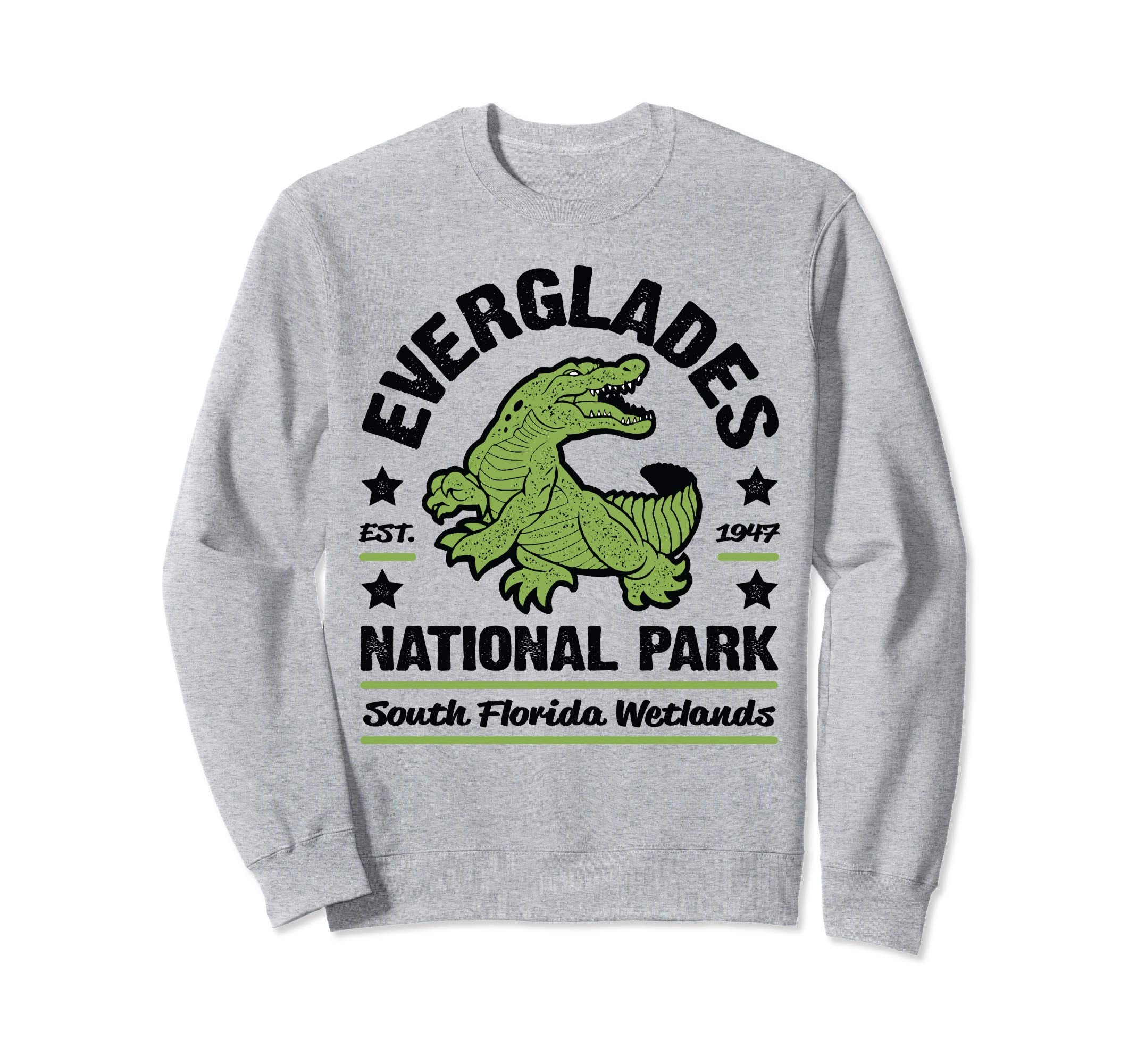 Everglades National Park Alligator Art Sweatshirt - Minimalist Print Unisex - T-Shirt, Sweatshirt, Hoodie