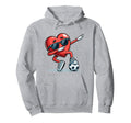 Heart Soccer Player Fun Sports Hoodie - Aesthetic Graphic Men Women - T-Shirt, Sweatshirt, Hoodie