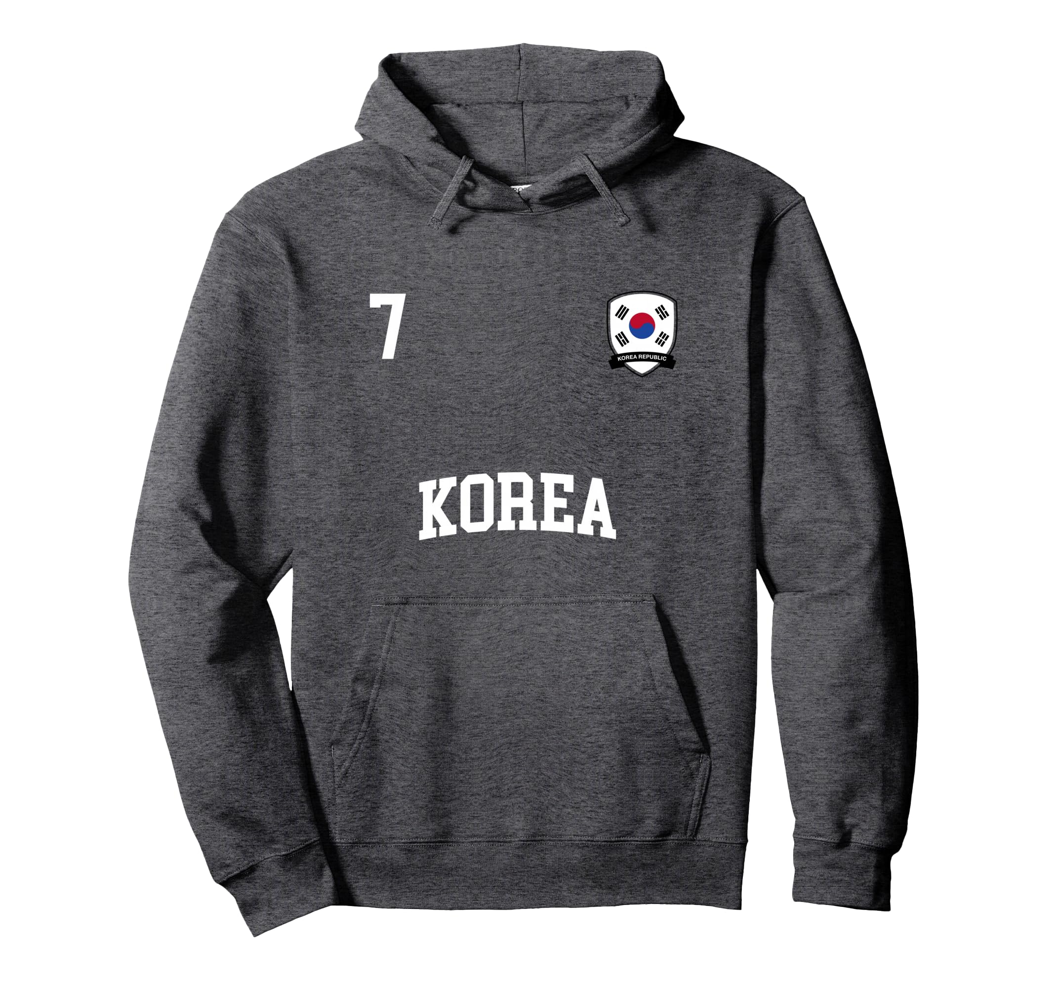 Korea Team Sports Number 7 Soccer Korean Hoodie - Trendy Graphic Unisex - T-Shirt, Sweatshirt, Hoodie