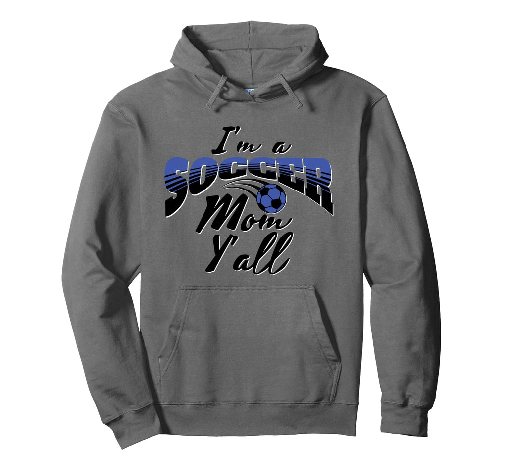 Mom Soccer Lover Soccer Mom Gift Blue Hoodie - Aesthetic Graphic Unisex - T-Shirt, Sweatshirt, Hoodie