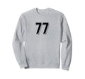 Number 77 80S 90S Soccer Team Sweatshirt - Minimalist Print for Adults - T-Shirt, Sweatshirt, Hoodie
