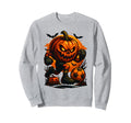 Halloween Pumpkin Showing Soccer Sweatshirt - Unique Graphic for Adults - T-Shirt, Sweatshirt, Hoodie