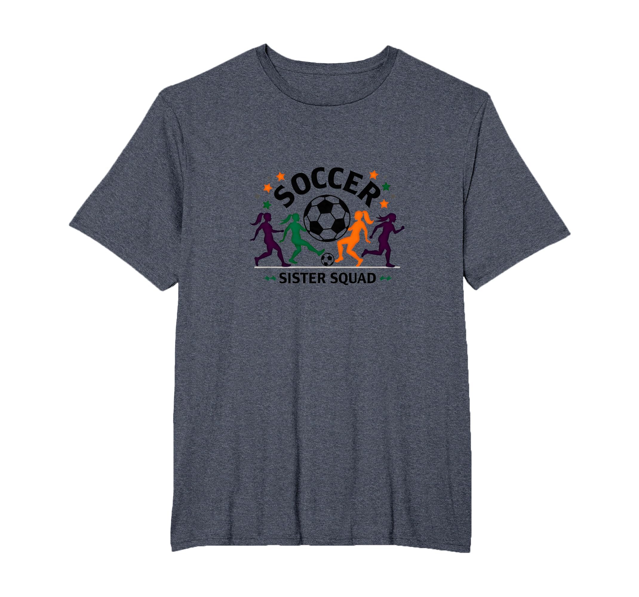Soccer Sister Squad Team Spirit Sporty T-Shirt - Custom Art Print Unisex - T-Shirt, Sweatshirt, Hoodie