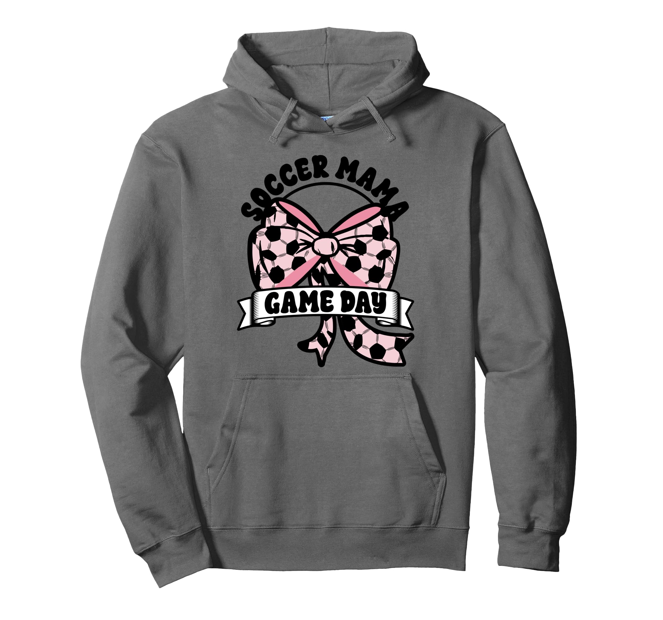 Soccer Mama Coquette Bow Game Day Mom Hoodie - Minimalist Print Unisex - T-Shirt, Sweatshirt, Hoodie
