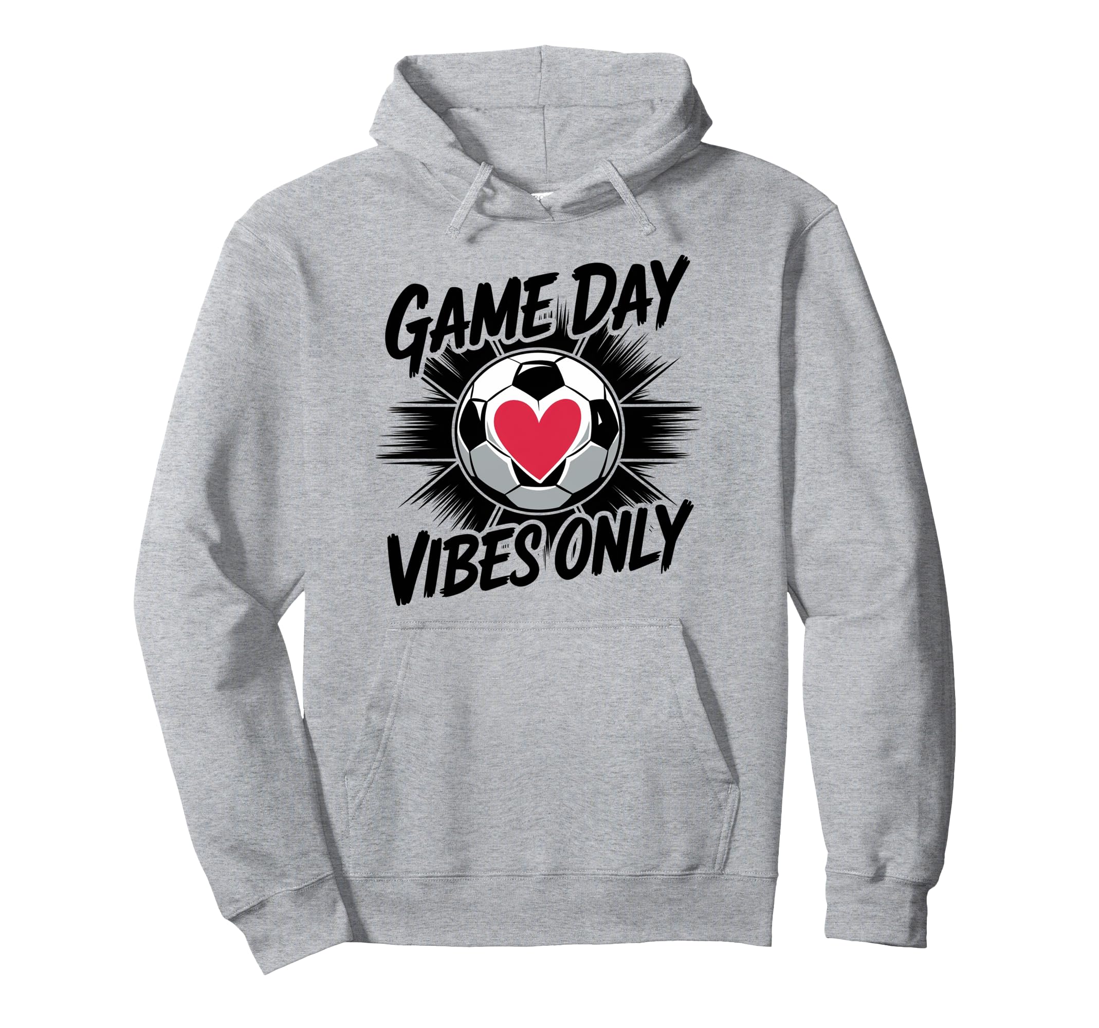 Groovy Soccer Soccer Game Day Vibes Only Hoodie - Streetwear Style Unisex - T-Shirt, Sweatshirt, Hoodie
