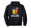 Busy Raising Ballers Softball Hoodie - Aesthetic Graphic Men Women - T-Shirt, Sweatshirt, Hoodie