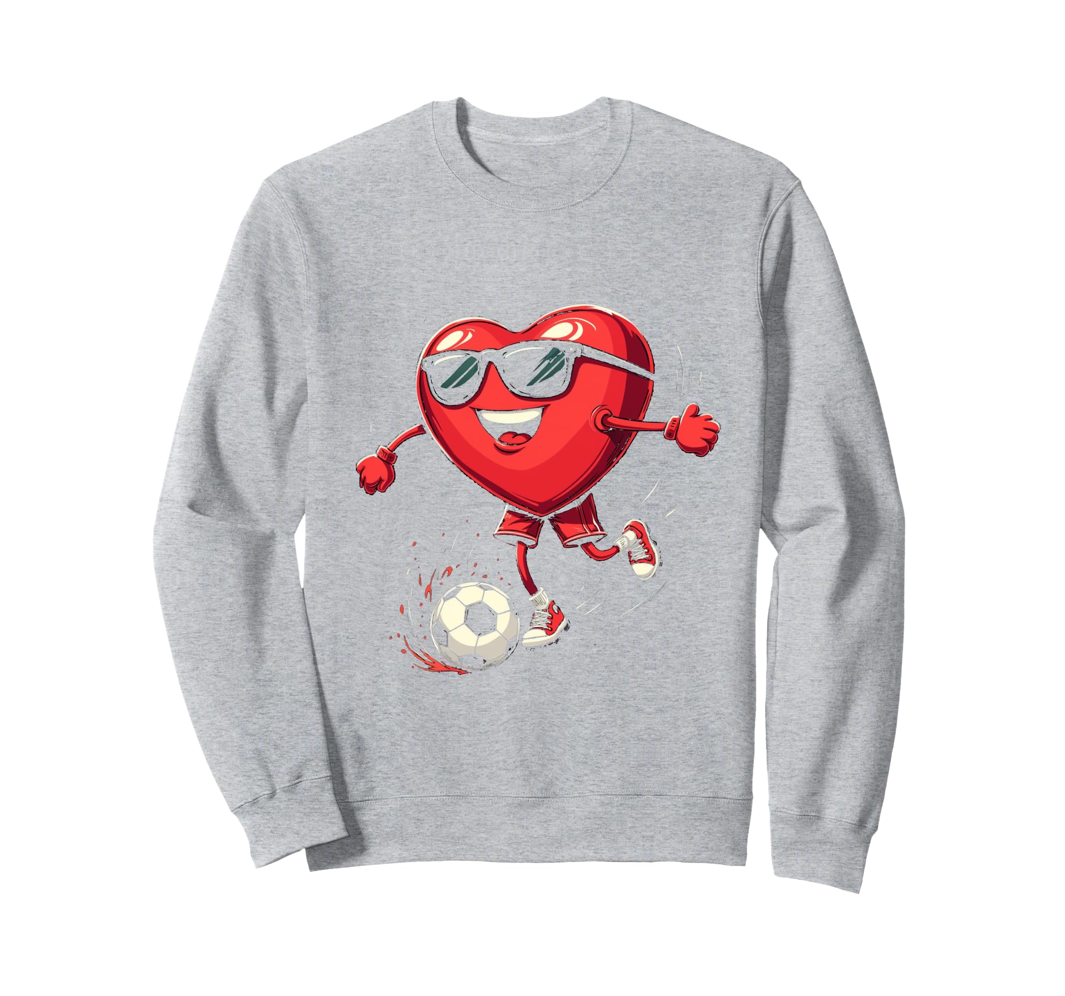 Heart Soccer Gift Hoodie - Unique Graphic Men Women - T-Shirt, Sweatshirt, Hoodie