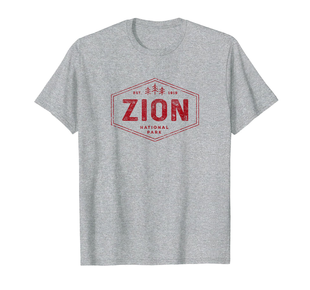 Zion National Park Utah Hexagon Badge T-Shirt - Graphic Print for Adults - T-Shirt, Sweatshirt, Hoodie