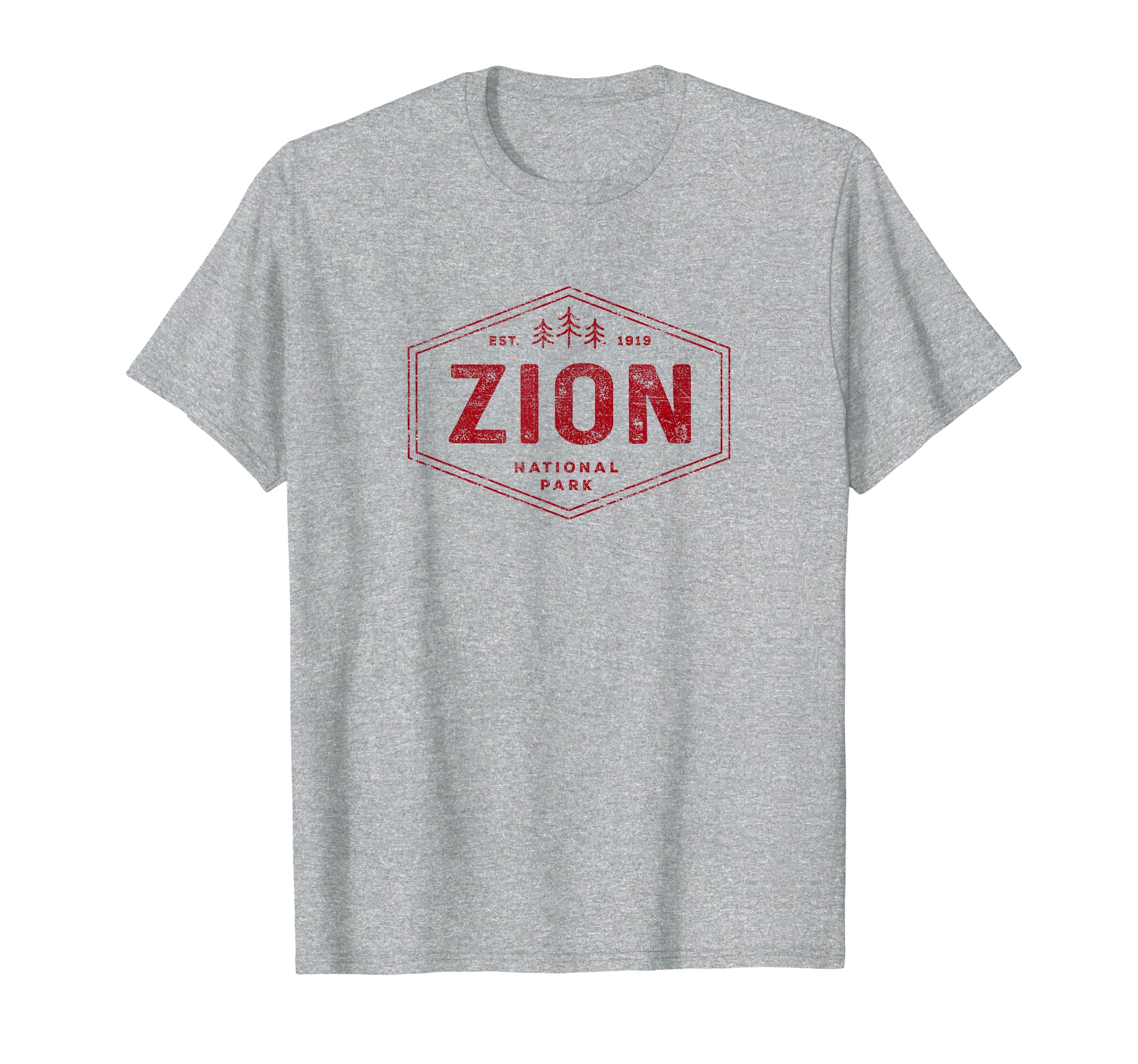 Zion National Park Utah Hexagon Badge T-Shirt - Graphic Print for Adults - T-Shirt, Sweatshirt, Hoodie
