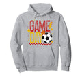 Game Day Soccer Season Red Gold Yellow Hoodie - Minimalist Print for Adults - T-Shirt, Sweatshirt, Hoodie