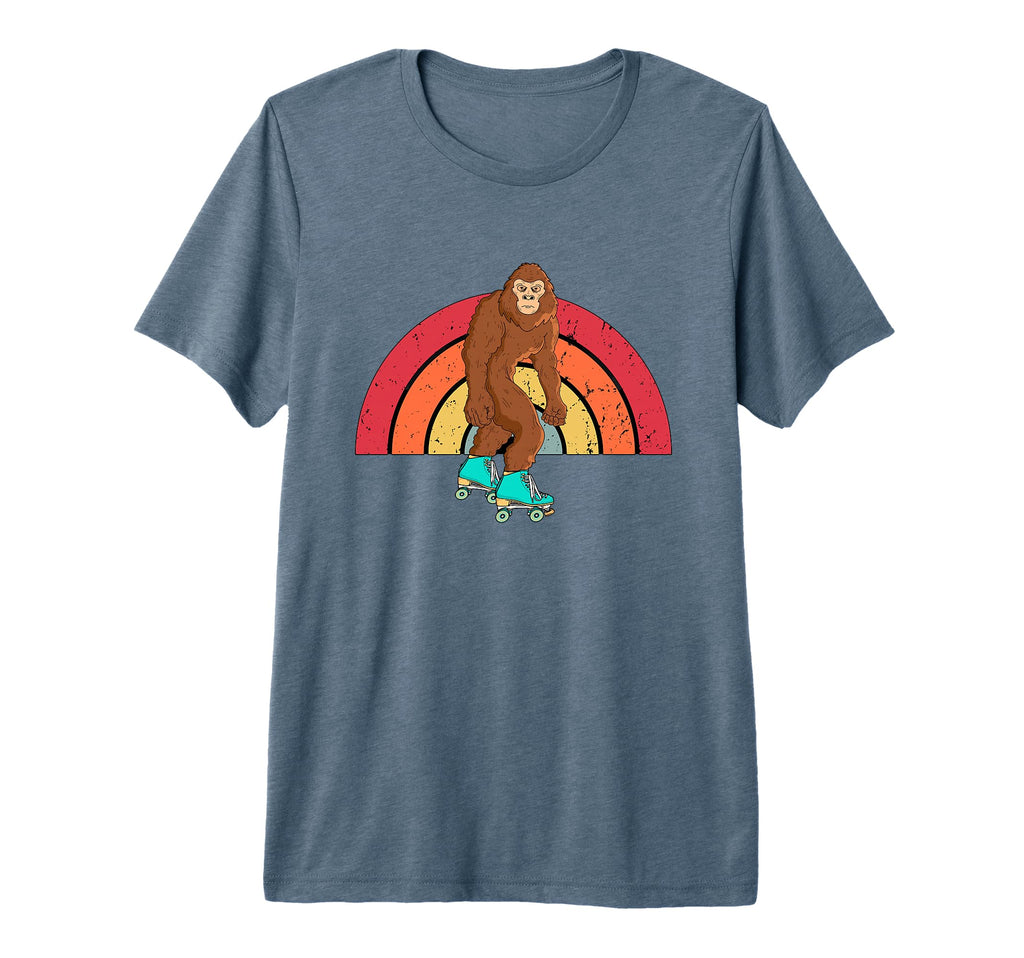 Roller Skating Bigfoot 80S Sasquatch T-Shirt - Graphic Print Men Women - T-Shirt, Sweatshirt, Hoodie