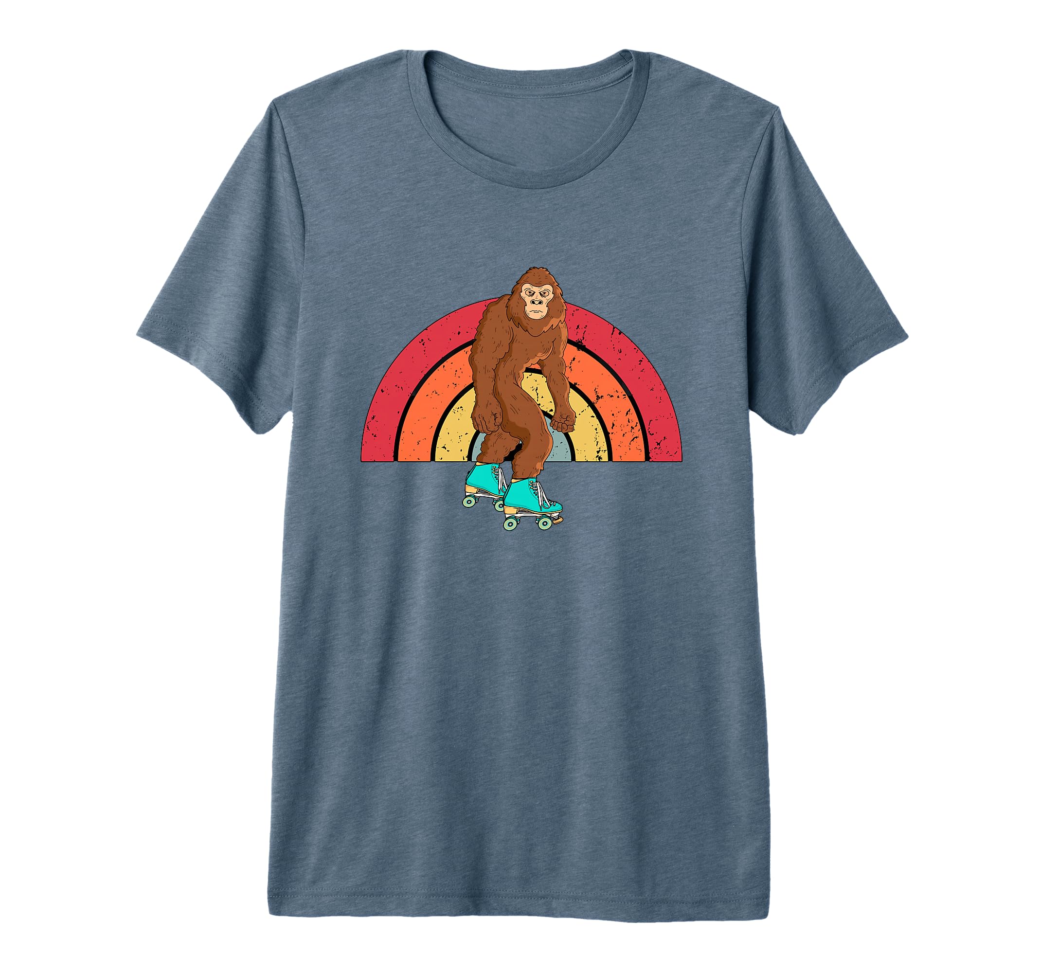 Roller Skating Bigfoot 80S Sasquatch T-Shirt - Graphic Print Men Women - T-Shirt, Sweatshirt, Hoodie