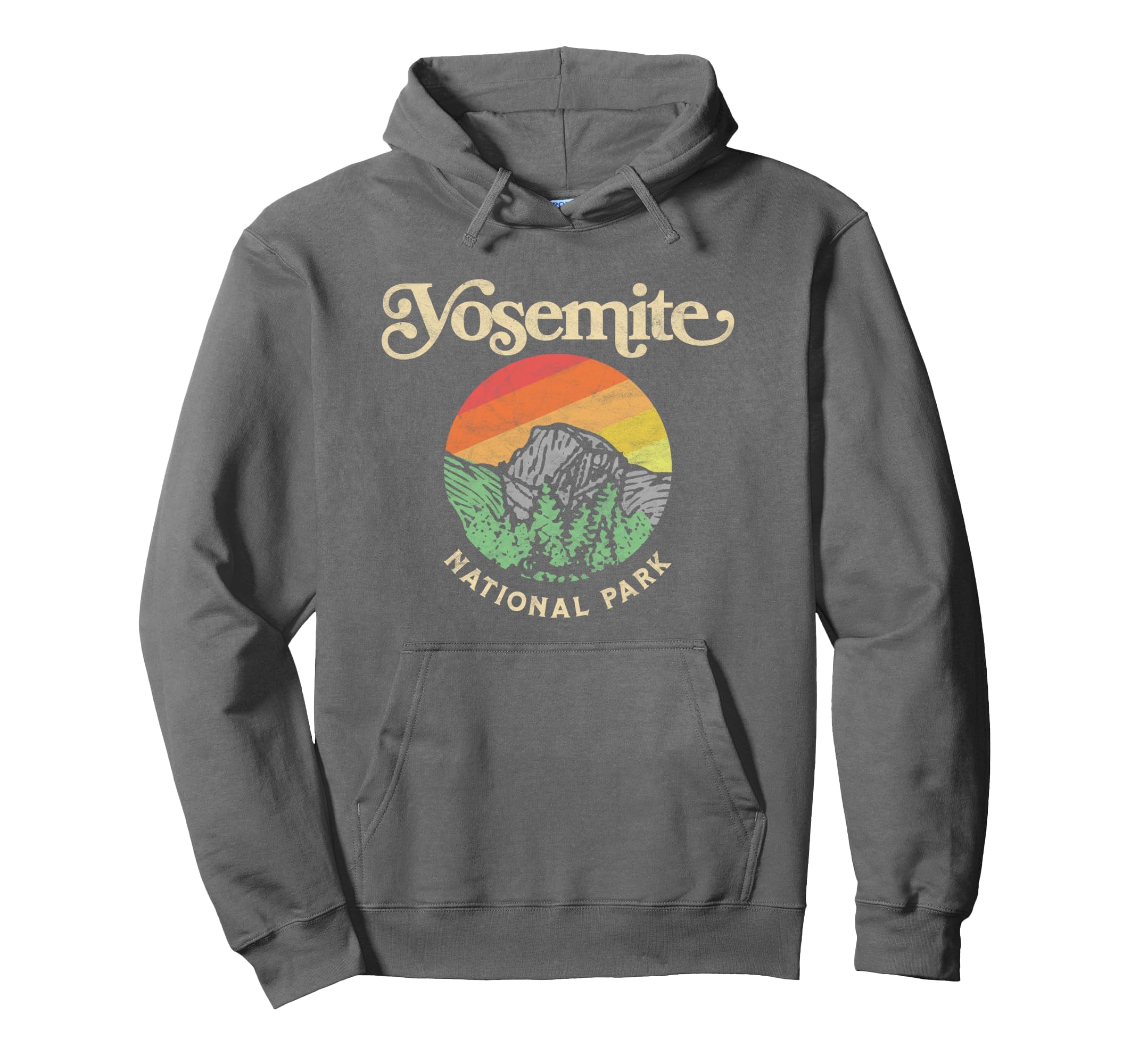 Yosemite National Park Sixties Vibe Hoodie - Trendy Graphic for Adults - T-Shirt, Sweatshirt, Hoodie