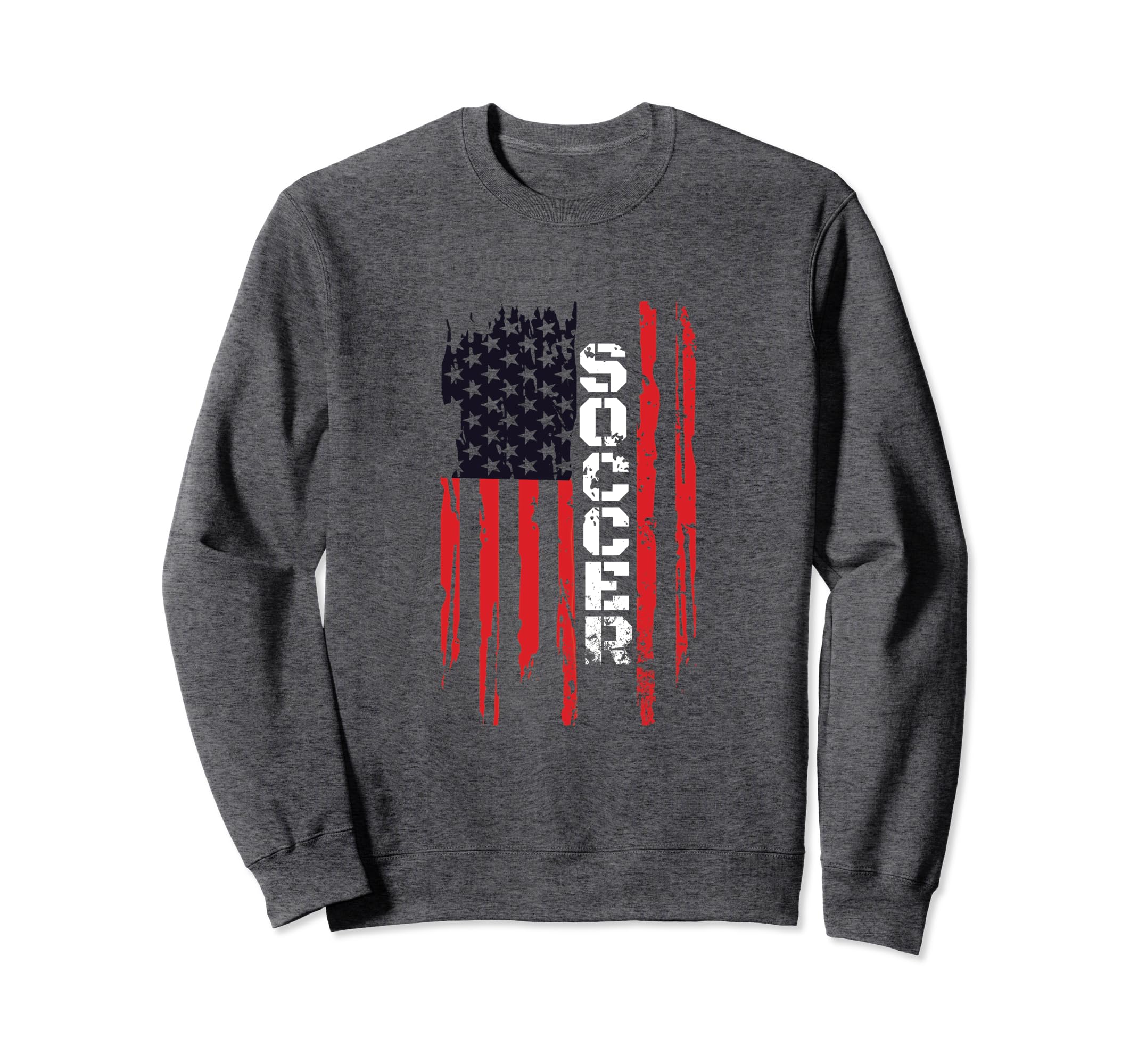 American Flag Soccer Rustic Sweatshirt - Minimalist Print Men Women - T-Shirt, Sweatshirt, Hoodie