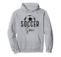 Soccer Son Player Coach Fan Game Day Gift Hoodie - Graphic Print Men Women - T-Shirt, Sweatshirt, Hoodie