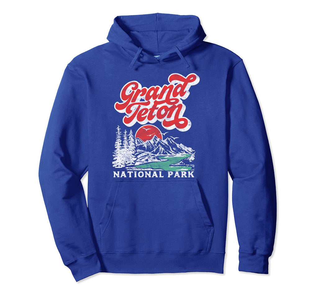 Grand Teton National Park 80S Mountains Hoodie - Novelty Apparel Men Women - T-Shirt, Sweatshirt, Hoodie
