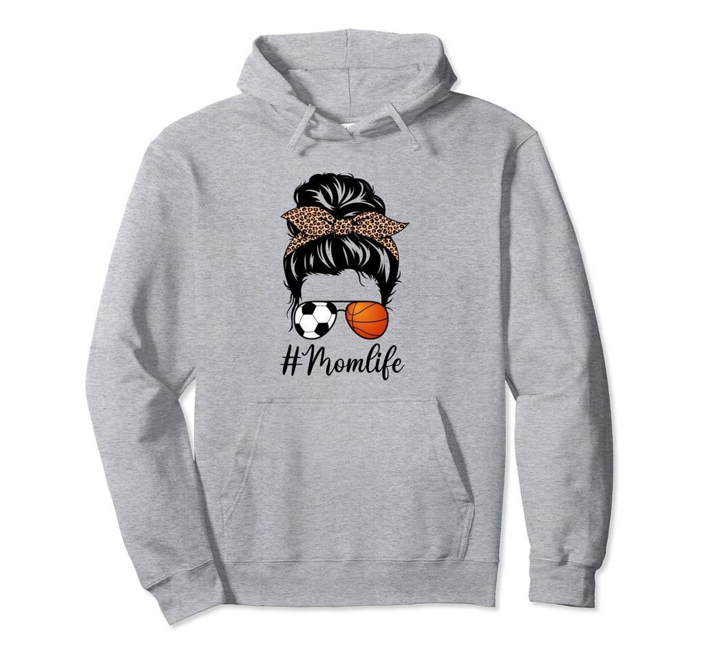 Soccer And Basketball Mom Life Messy Hoodie - Minimalist Print for Adults - T-Shirt, Sweatshirt, Hoodie