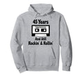 45Th Wedding Anniversary 45 Years Hoodie - Aesthetic Graphic Unisex - T-Shirt, Sweatshirt, Hoodie