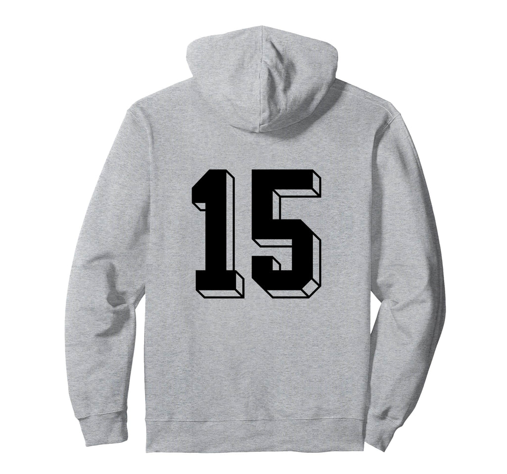 Number 15 Backside 80S 90S Team Jersey Hoodie - Custom Art Print Men Women - T-Shirt, Sweatshirt, Hoodie