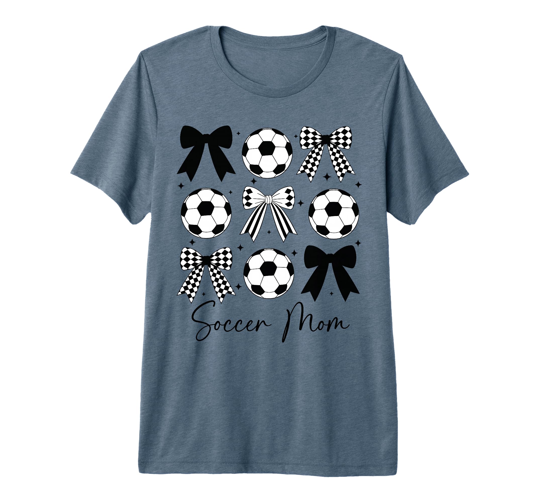 Soccer Mom Funny Coquette Bow Soccer T-Shirt - Graphic Print for Adults - T-Shirt, Sweatshirt, Hoodie