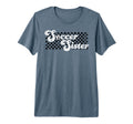 Soccer Sister Soccer Family Checkered T-Shirt - Aesthetic Graphic Unisex - T-Shirt, Sweatshirt, Hoodie