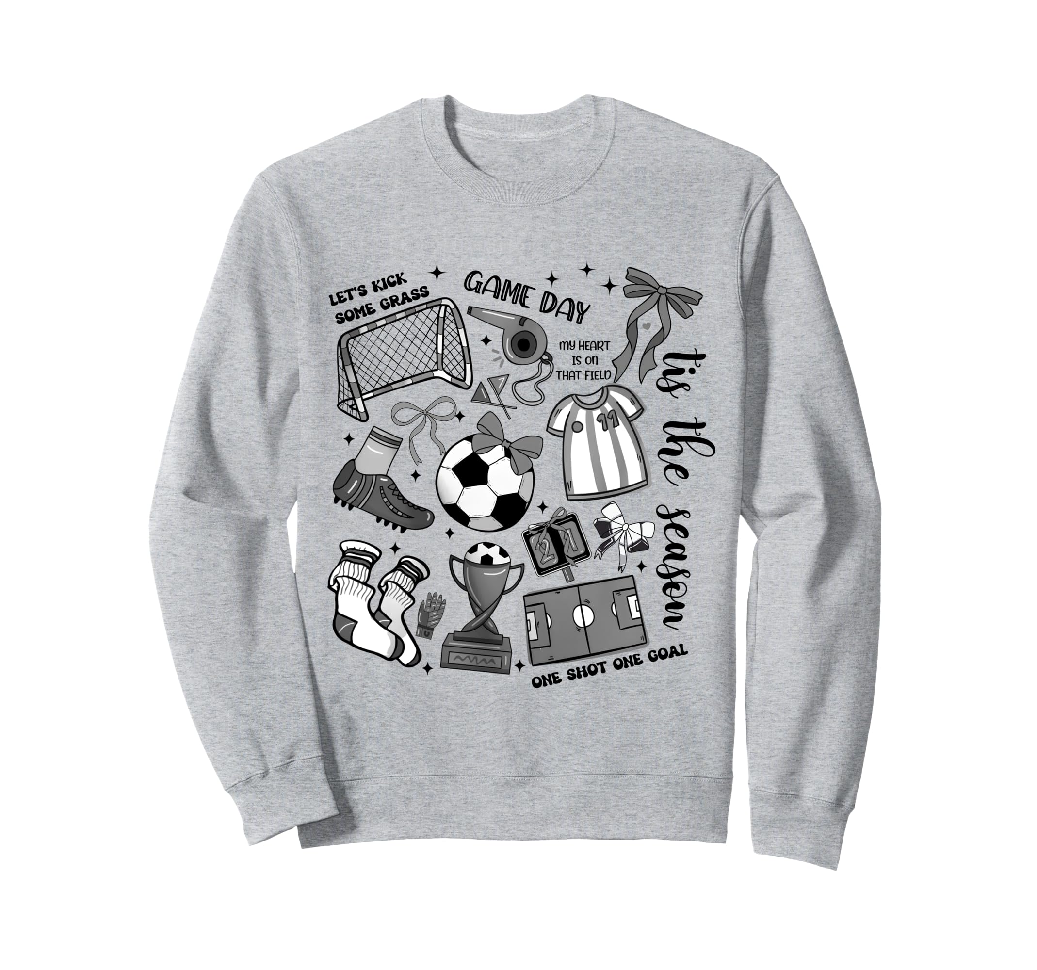 Game Day Soccer Coquette Sweatshirt - Casual Everyday Wear Men Women - T-Shirt, Sweatshirt, Hoodie