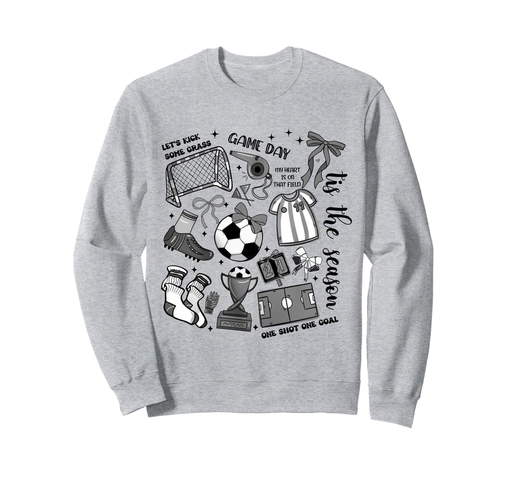 Game Day Soccer Coquette Soccer Sweatshirt - Streetwear Style for Adults - T-Shirt, Sweatshirt, Hoodie