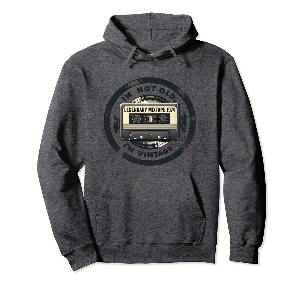 Legendary 1974 Mixtape Cassette Vinyl Hoodie - Novelty Apparel for Adults - T-Shirt, Sweatshirt, Hoodie