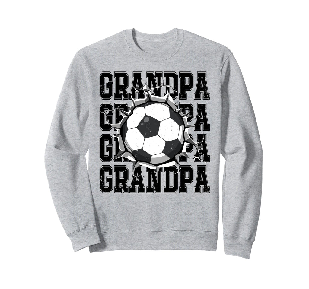 Soccer Grandpa Cracked Wall Family Sweatshirt - Graphic Print for Adults - T-Shirt, Sweatshirt, Hoodie