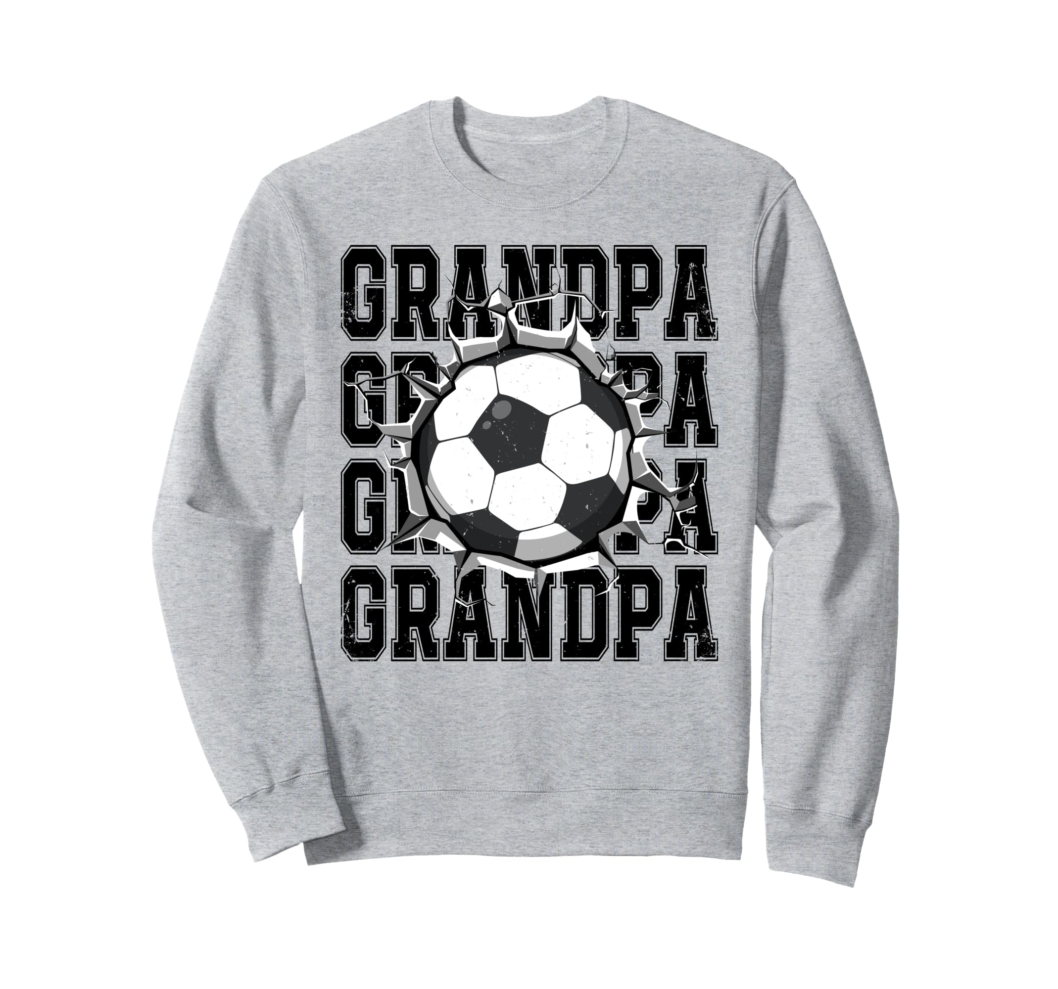 Soccer Grandpa Cracked Wall Family Sweatshirt - Graphic Print for Adults - T-Shirt, Sweatshirt, Hoodie