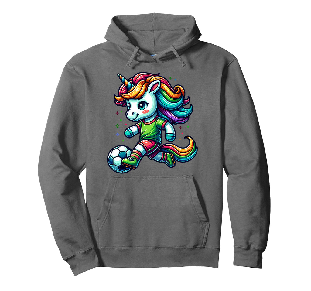 Footballer Unicorn Fans Soccer Team Hoodie - Graphic Print Men Women - T-Shirt, Sweatshirt, Hoodie