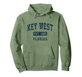 Key West Florida Fl Sports Navy Hoodie - Aesthetic Graphic Men Women - T-Shirt, Sweatshirt, Hoodie