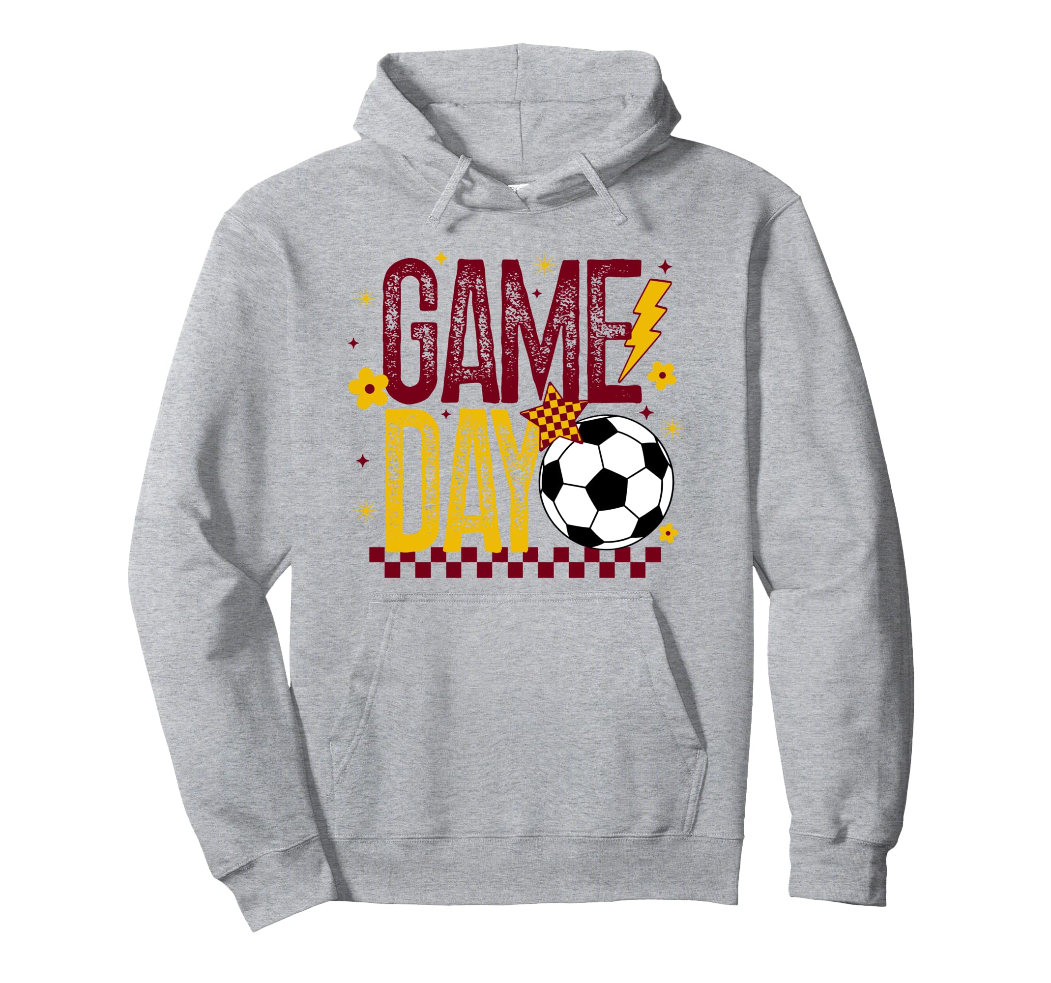 Game Day Soccer Season Maroon And Hoodie - Casual Everyday Wear for Adults - T-Shirt, Sweatshirt, Hoodie