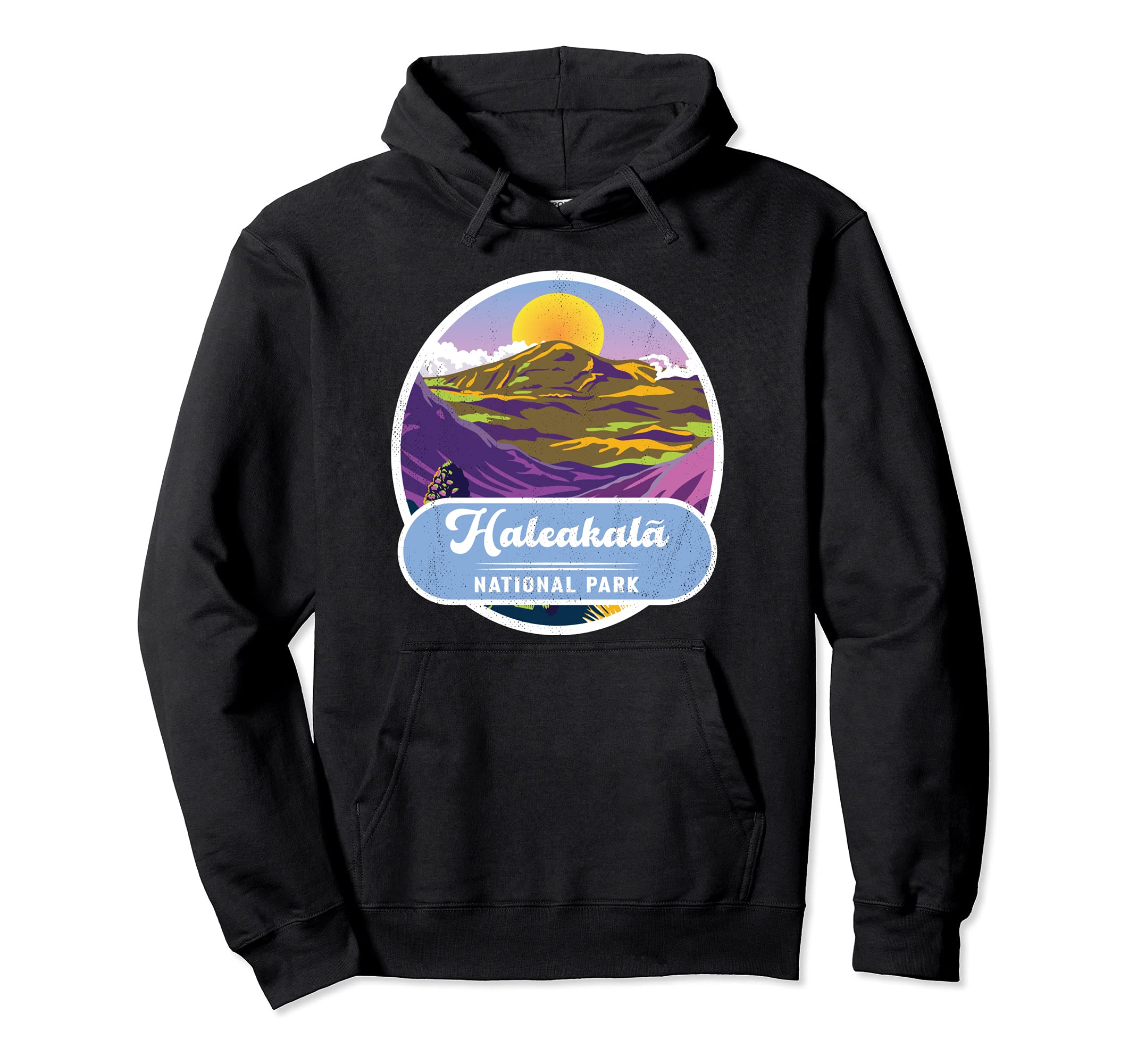 Mountain Haleakala National Park Badge Hoodie - Aesthetic Graphic Unisex - T-Shirt, Sweatshirt, Hoodie