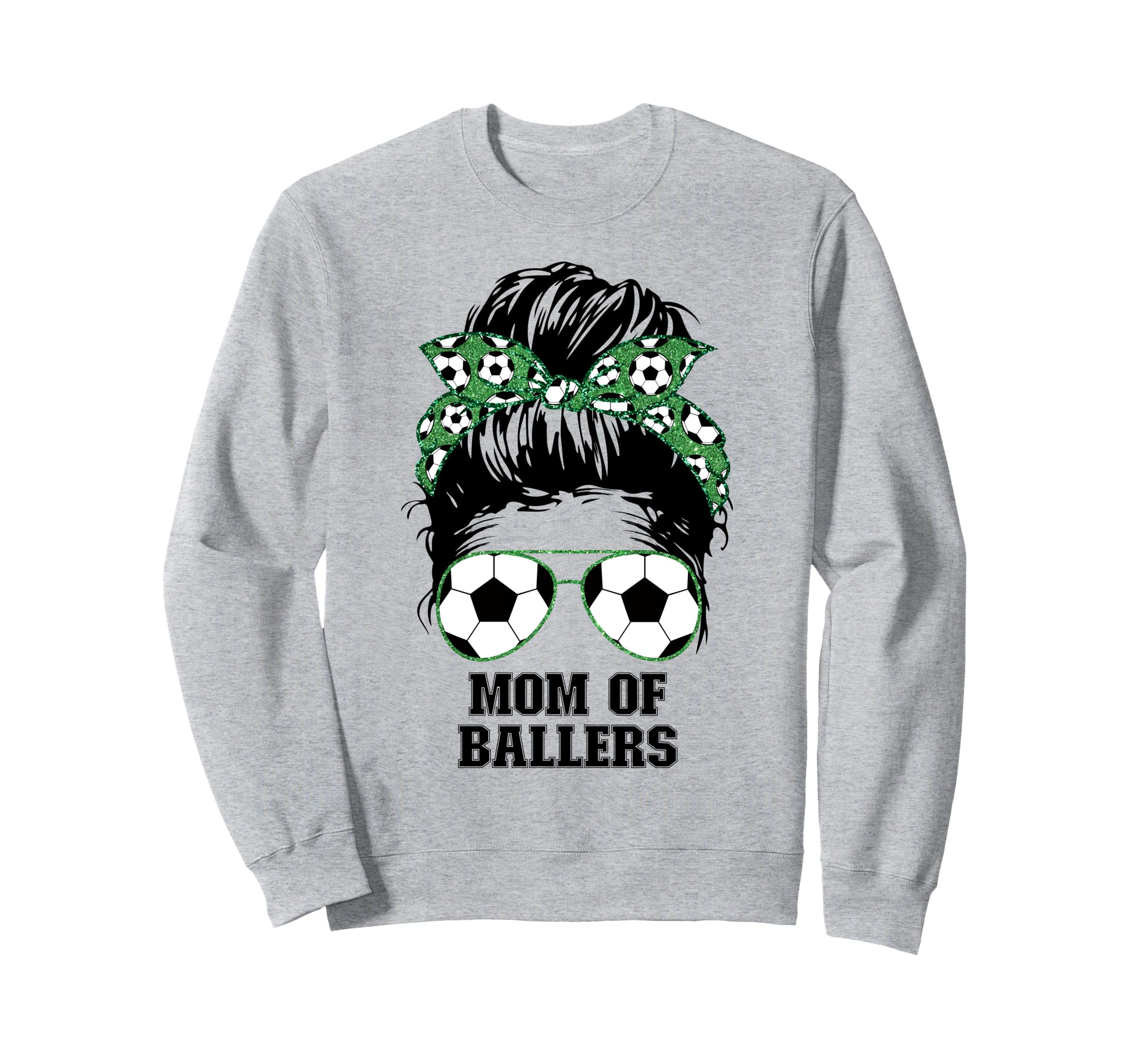 Mom Ballers Messy Bun Womens Sweatshirt - Minimalist Print for Adults - T-Shirt, Sweatshirt, Hoodie