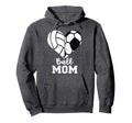 Ball Mom Heart Funny Soccer Volleyball Mom Hoodie - Unique Graphic Unisex - T-Shirt, Sweatshirt, Hoodie