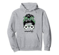 Mom Life Soccer Mom Messy Bun Funny Hoodie - Custom Art Print for Adults - T-Shirt, Sweatshirt, Hoodie