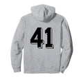 Number 41 Backside 80S 90S Team Jersey Hoodie - Streetwear Style Unisex - T-Shirt, Sweatshirt, Hoodie