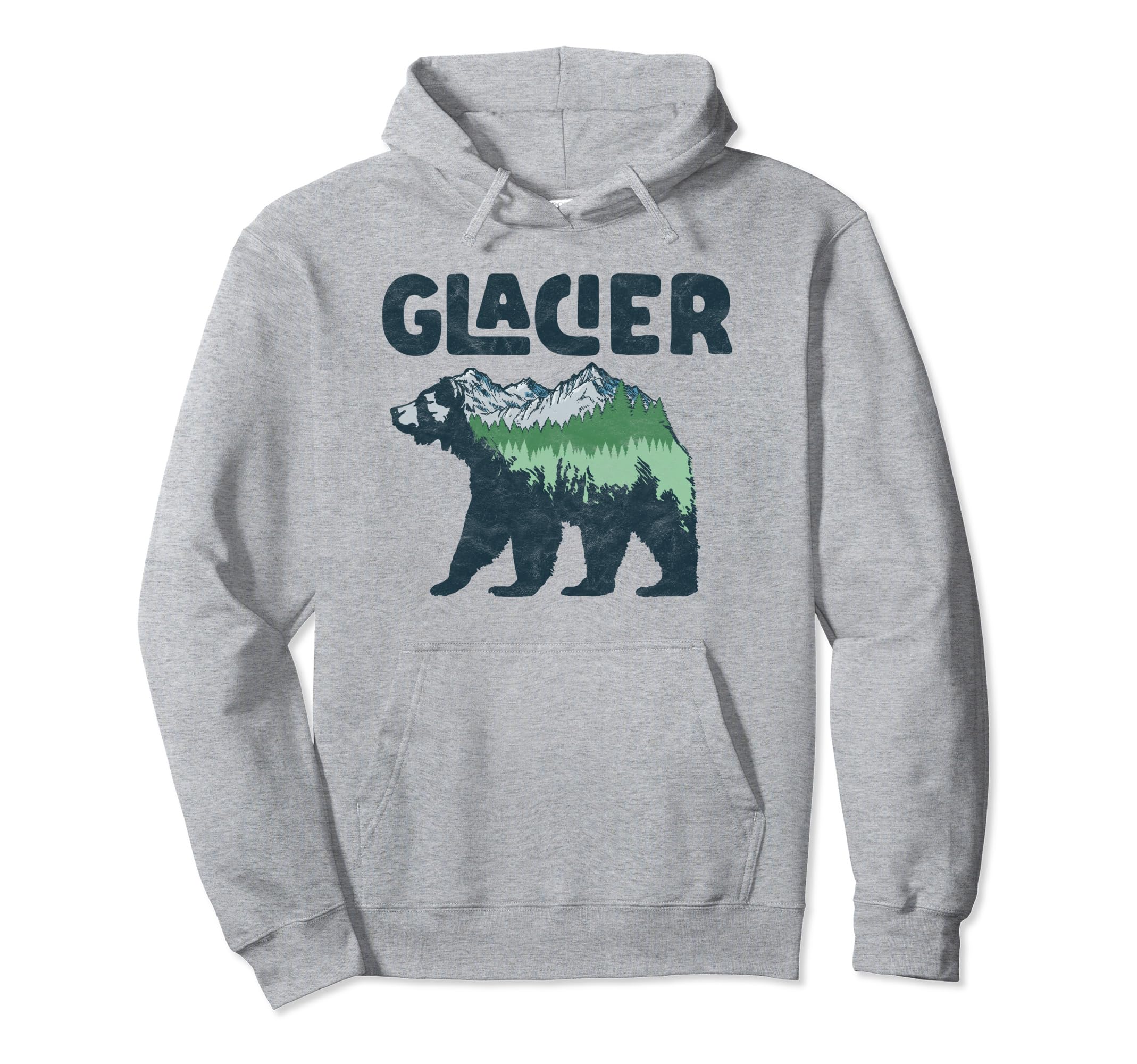 Glacier National Park Grizzly Hoodie - Casual Everyday Wear Men Women - T-Shirt, Sweatshirt, Hoodie