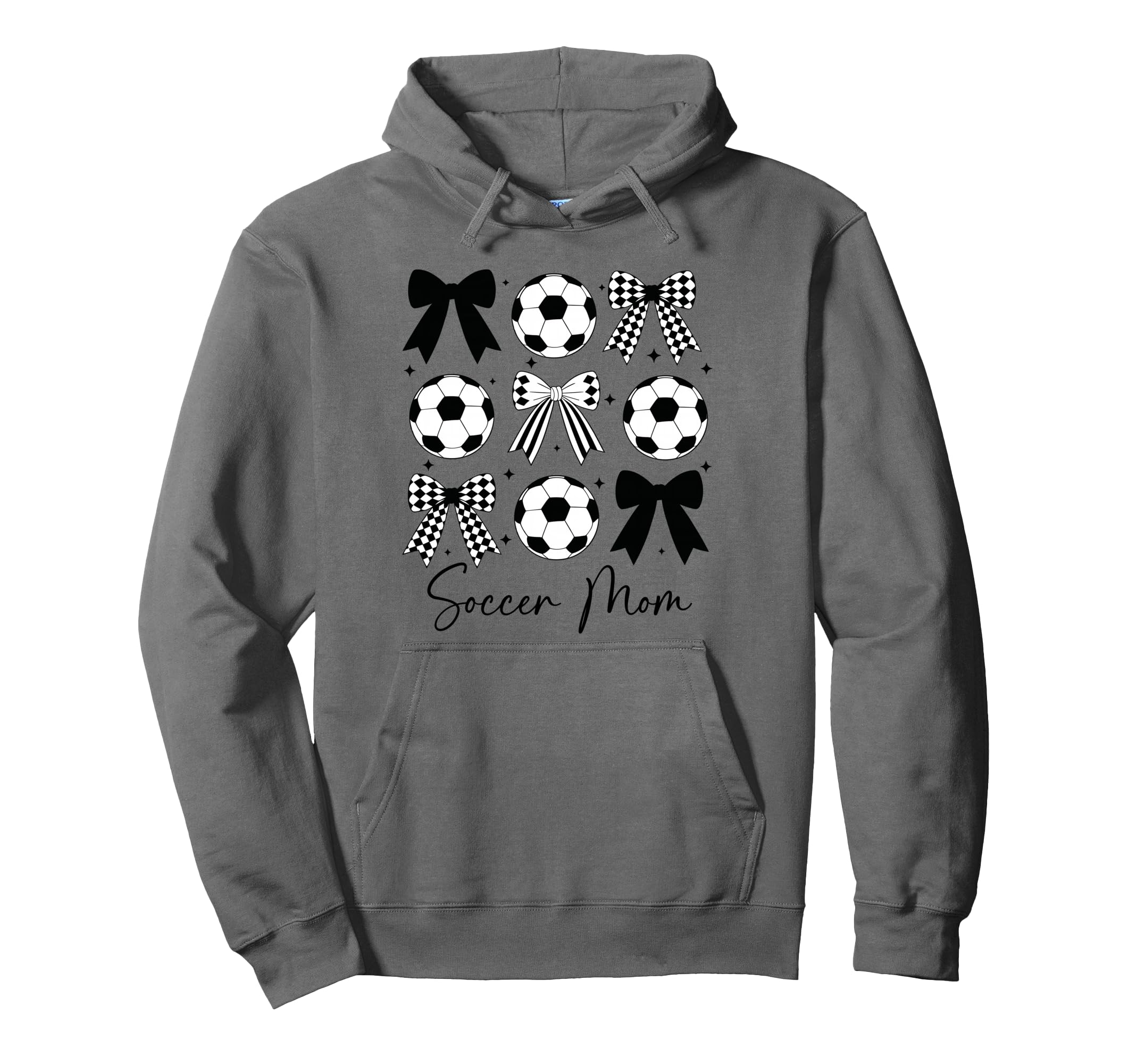 Soccer Mom Funny Coquette Bow Soccer Hoodie - Fun Novelty Design Men Women - T-Shirt, Sweatshirt, Hoodie