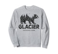 Glacier National Park Grizzly Bear Sweatshirt - Unique Graphic Men Women - T-Shirt, Sweatshirt, Hoodie