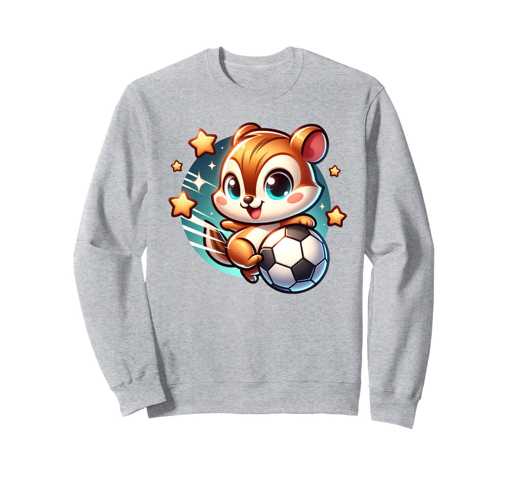 Chipmunk Soccer Player Kicking Sweatshirt - Casual Everyday Wear Unisex - T-Shirt, Sweatshirt, Hoodie